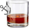 BenShot Anchor Rocks Glass - 11oz - HandCrafted Whisky Tumbler for Sailors and Boating Enthusiasts - Fathers Day or All-American Celebrations