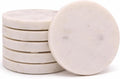 White Coasters Marble for Drink. Polished Coaster. Protection from Drink Rings. Perfect Handmade Stone Coaster for Gift. Home and Living Table Decor. Set of 6