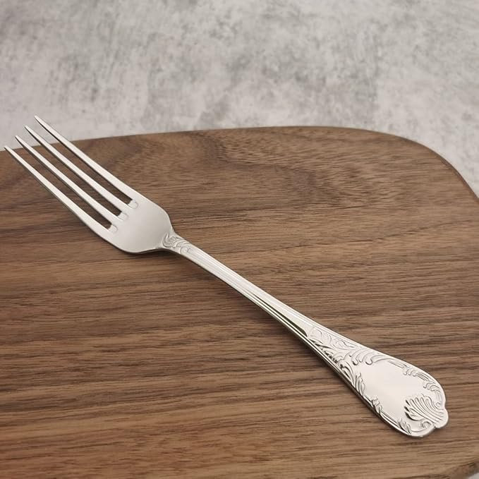 32-piece Silverware Set for 8, Retro Royal Palace Style Stainless Steel Flatware Cutlery Serving Utensils, Eating Tableware for Home Kitchen Hotel Restaurant, Mirror Polished