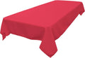 LA Linen Polyester Poplin Washable Rectangular Tablecloth, Stain and Wrinkle Resistant Table Cover 60x90, Fabric Table Cloth for Dinning, Kitchen, Party, Holiday 60 by 90-Inch, Fuchsia
