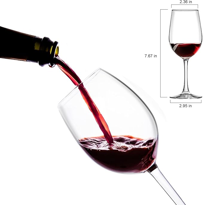 Wine Glasses Set of 2, 10 OZ Long Stem Wine Glasses Set for Red Wine and White Wine, Christmas Gift, Mother's Day Gift