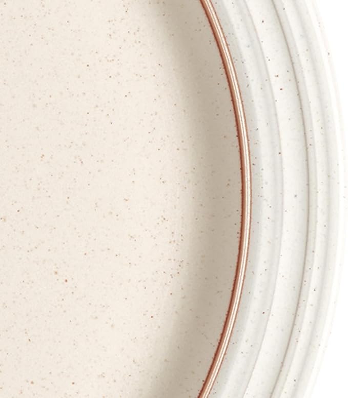 Denby - Heritage Atrium Dinner Plates Set of 4-10.8in Natural Style Ceramic Stoneware Tableware - Dishwasher & Microwave Safe - Scratch Resistant - Large Dinnerware, Lunch Plates For Everyday Use