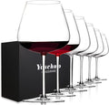 Super Large 30OZ Wine Glasses-Hand Blown Crystal Giant Wine Glasses, Big Burgundy Glasses Oversized, Red White Wine,Luxury, Elegant, Ideal Gift for Women,Men,Christmas,Anniversary,Birthday (Pack of 6)