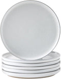 Ceramic Dinner Plates Set of 6,Stoneware 10 Inch,Microwave,Dishwasher and Oven Safe,Porcelain Dessert Plates for Pasta,Salad and Steak,Christmas Gift,Dish for Kitchen,Scratch Resistant,White