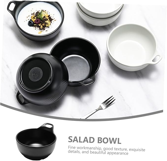 BESPORTBLE Melamine Breakfast Bowl Japanese Style Insulated Anti-scald Soup and Salad Dish for Home Kitchen Smooth Finish Porringer for Noodles Rice Snacks Restaurant Use