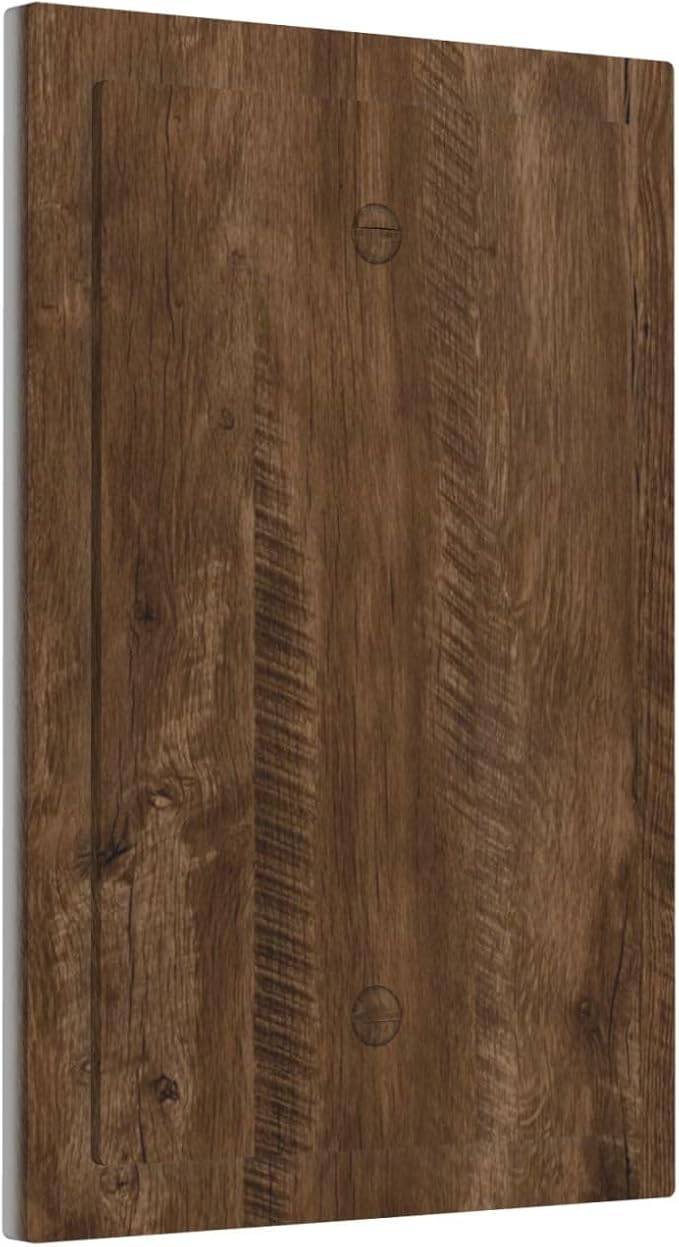 Light Switch Cover Brown Rustic Wood Grain Farmhouse Wall Plate Cover 1 Gang Blank No Device Decorative Outlet Covers Electrical Switchplate for Cabin Bedroom Decor