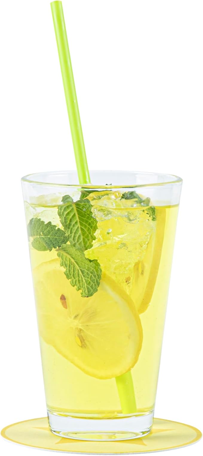 Restaurantware Drink Coasters 480 Count 4 Inch Paper High-Density Pulpboard Bar Coasters Assorted Customizable Designs Super Absorbent Reusable Round Coasters