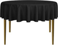 Lann's Linens - 70" Round Premium Tablecloth for Wedding/Banquet/Restaurant - Polyester Fabric Table Cloth - Black