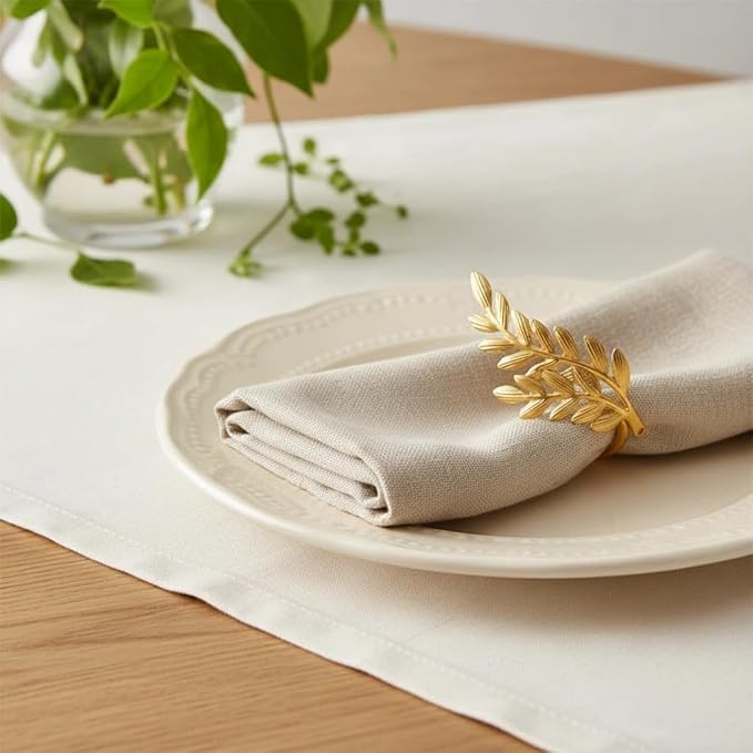 100 Pcs Gold Napkin Rings Bulk Delicate Napkin Holder for Dining Wedding Party Banquet Table Decroration Christmas and Daily Use