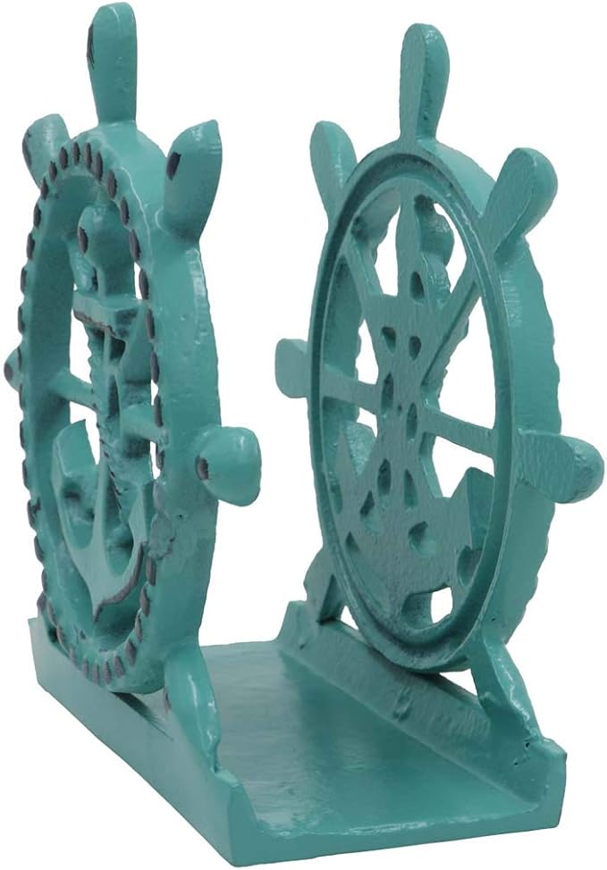 THDC Nautical Napkin Holder, Lunch, Dinner, Nautical Collection Napkin Holder, Made of Metal (Anchor Distressed Green)