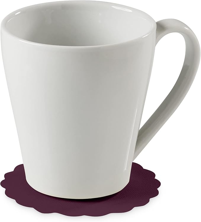 Disposable Plum Paper Coasters for Drinks, 3.5 Inch Round Coasters for Bar, Cocktail, Beverage, Wine Or Event, 500 Pack Bulk