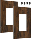 Outlet Covers Brown Rustic Wood Grain Vintage Wooden Texture 1 Gang Wall Plate Single Rocker Light Switch Cover Decorative GFCI Receptacle Electrical Switchplate for Cabin Bedroom Decor（2 Pack）