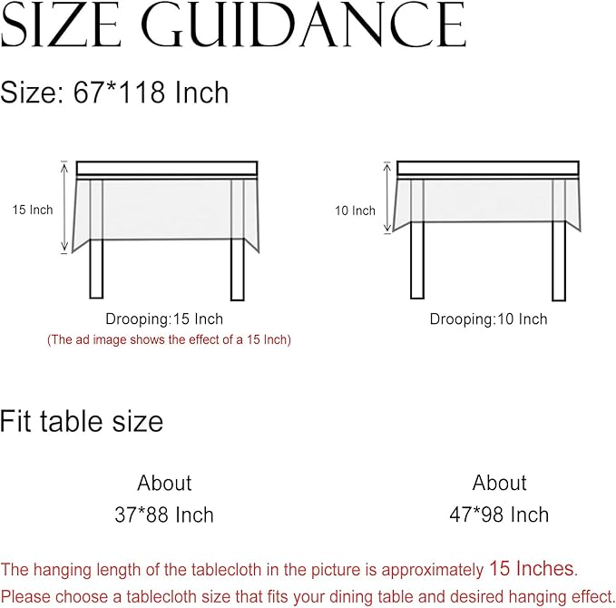 ISAENNE Designer Bohemian Linen Extra Long Tablecloth Rectangle,Colorful Floral Pattern Table Cloth,Wrinkle Resistant Decorative Tablecloths for Dining Thanksgiving Kitchen,67"*118"-Grace A