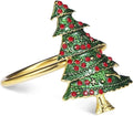 Napkin Rings Set of 8 Silver Set of 8 Napkin Rings Christmas, Holidays, Thanksgiving (Christmas Tree-1)