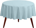 Gee Di Moda Round Tablecloth - 120 Inch Baby Blue Round Table Cloth for 60 to 96 Inch Round Tables - Heavy Duty Washable Fabric - for Buffet Table, Holiday Party, Dinner, Wedding & Baby Shower