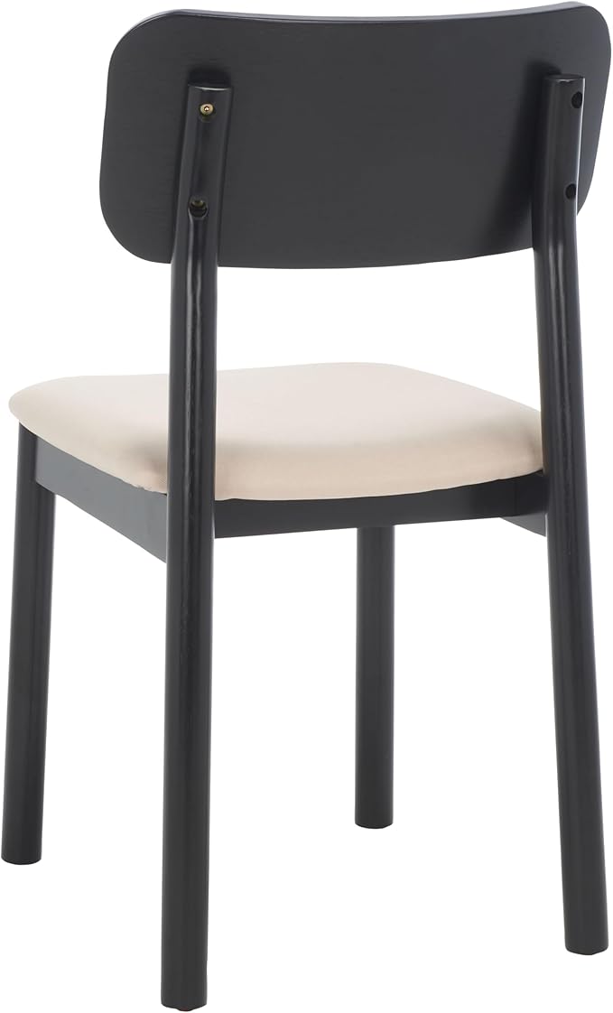 SAFAVIEH Home Collection Egon Coastal Black/White Dining Chair Set of 2