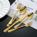 40-piece flowers Gold TWEE Silverware Set for 8, Palace Style Stainless Steel Flatware Cutlery Serving Utensils, Eating Tableware for Home Kitchen Hotel Restaurant, Mirror Polished