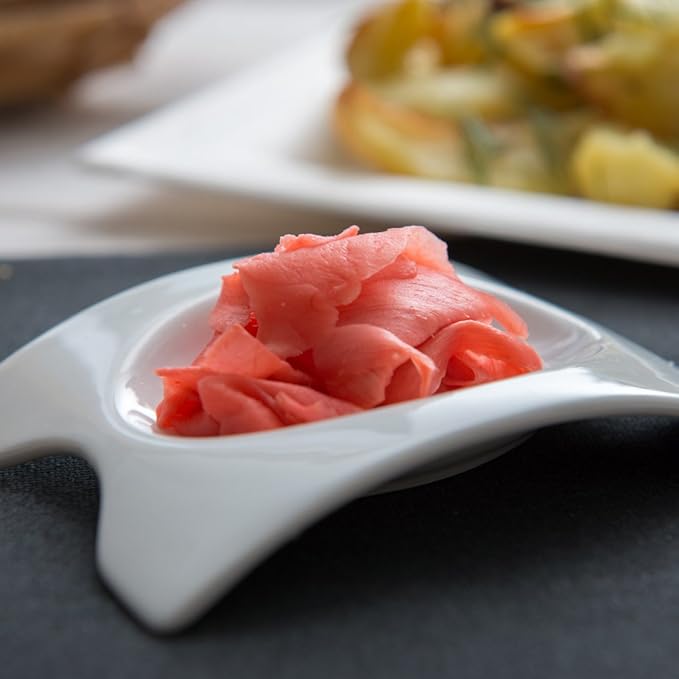 Restaurantware 4.1 x 2.9 Inch Mini Dishes 10 Rectangle Sauce Plates - Concave Design Oven-Safe White Porcelain Tasting Dishes Microwave-Safe Serve Appetizers Desserts or Condiments