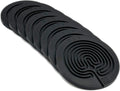 Classic Labyrinth Black Silicone Coasters - Set of 8 Non-Slip, Heat-Resistant Drink Coasters for Coffee, Tea, and Glasses - Durable, Easy to Clean, Decorative Tabletop Protection