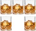 Set of 5 Crystal Whiskey Glasses - 11 oz Double Old Fashioned Tumbler, Perfect for Bourbon, Vodka, and Cocktails (Set of 5)