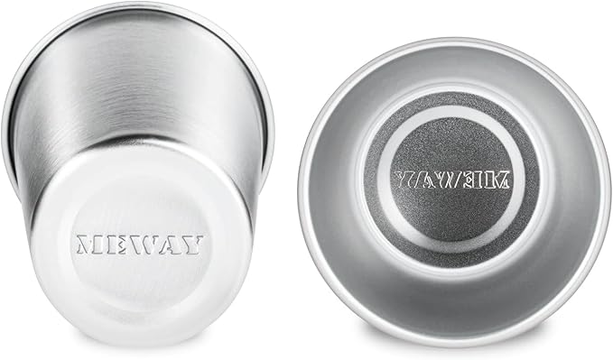 MEWAY Premium Stainless Steel Cups 16 oz Pint Cup Tumbler (12 Pack) - Premium Metal Cups - Stackable Durable Cup，Chilling Beer Glasses, for Travel, Outdoor, Camping, Everyday
