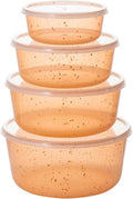 4Pcs stackable Plastic Mixing Bowls with Lids Set for Kitchen, Safe BPA Free Non Toxic Serving Bowl Mixing Bowls