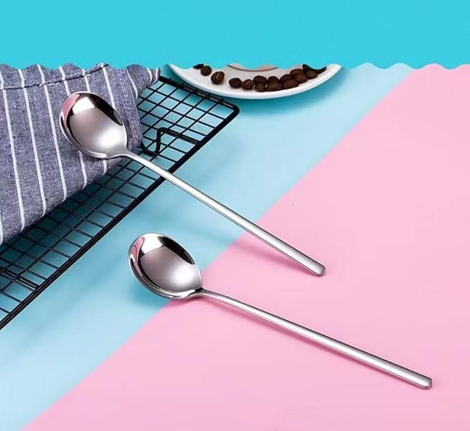 Spoons Silverware Set 5-Pack Korean Spoon,7.7 Inch 18/8 Stainless Steel Table Soup Spoons for Home, Kitchen, or Restaurant Flatware Set, Dishwasher Safe