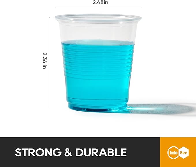 3oz Disposable Plastic Cups 500 Pack,Small Mouthwash Cups, Bulk Sample Tumblers for Home, School, Office, Parties, or Commercial Use