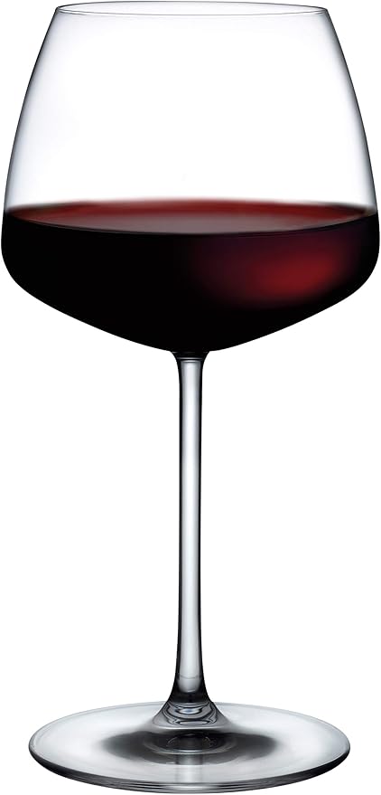 NUDE Mirage Set, Red-White Crystal Wine Glasses | Lead-free Crystal| Unique Stem Glasses, Wine Glasses, Set Of 2