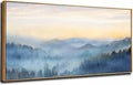 Home Decor Mountain Wall Art Blue Large Framed Artwork for Living Room Bedroom Office Wall Decorations 29x58 Inch