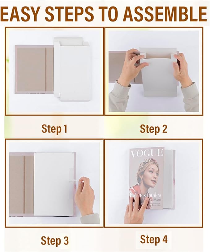 Suite Large | 7 PCS Faux Decorative Books for Home Decor | Not Real Books (Cardboard Boxes) | Coffee Table, Bookshelf & Shelf Styling Display Props for Living Room, Office