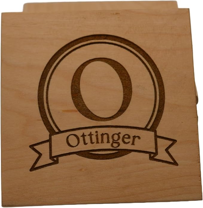 Personalized Wooden Coasters with Monogram, Wedding Date Engraved, Family Name- Choice of Wood (Name Inside Initial Round)