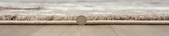 Keen Home Design Area Rugs - 6x9 Non-Shedding, Abstract Rugs for Kitchen, Living Room, Bedroom, Dining Room, Entryway - Size: 5'11" x 9'2", Multi