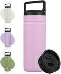 BJPKPK Insulated Water Bottle with 2 Lids,20 oz Double Wall Stainless Steel Vacuum Tumbler Travel Coffee Mug,Wide Mouth Thermal Cup,Light Pink