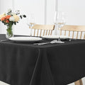 maxmill Weaved Texture Tablecloth Water Resistance Antiwrinkle Spillproof Soft Washable Table Cloth for Dining Room, Buffet Banquet Parties Holiday Dinner, Rectangular 60 x 108 Inch, Black
