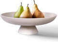 MAONAME Concrete Decorative Bowl, Large Fruit Bowl for Kitchen Countertop, White Pedestal Bowls for Home Decor, Handcrafted Key Bowls for Entry Table, 11.7"
