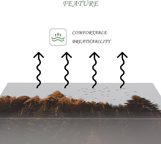 52x70 Inch Nature Rectangular Tablecloth Bird Autumn Forest Table Cloth Waterproof Durable Table Cover for Holiday Picnic Outdoor BBQ Decor