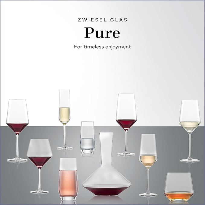 ZWIESEL GLAS Pure Bordeaux Red Wine Glass (Set of 2), Bordeaux Glasses for Red Wine, Dishwasher-Safe Tritan Crystal Glasses, Made in Germany (23 Ounce)