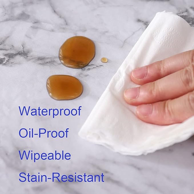 Walrus Round Vinyl Fitted Tablecloth with Flannel Backing Elastic Edge Design Table Cover Waterproof Oil-Proof PVC Table Cloth Stain-Resistant Best for 57"-66" Round