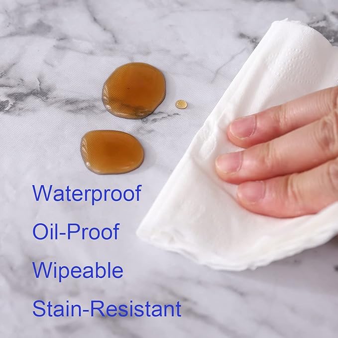 Walrus Round Vinyl Fitted Tablecloth with Flannel Backing Elastic Edge Design Table Cover Waterproof Oil-Proof PVC Table Cloth Stain-Resistant Best for 32"-36" Round