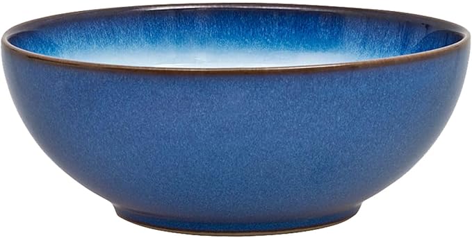 Denby - Blue Haze Coupe Cereal Bowls Set of 6 - Dishwasher Microwave Safe - Scratch Chip Resistant - Ceramic Stoneware Soup Bowls Tableware