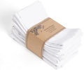 ACCENTHOME Cloth Napkins Set of 6 18x18 inch 100% Cotton Dinner Napkin Washable Hotel Quality Reusable Kitchen & Table Linen for Fall Thanksgiving Family Dinners Weddings & Everyday Use - White