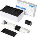 Germiwipe 2500 Pcs Black Napkin Bands,Paper Napkin Rings Self-Adhesive,Silverware Wraps Bands, Perfect for Birthday Parties, Weddings, Family Reunion & Events
