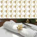 100 Pcs Gold Napkin Rings Bulk Delicate Napkin Holder for Dining Wedding Party Banquet Table Decroration Christmas and Daily Use