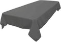 LA Linen Polyester Poplin Washable Rectangular Tablecloth, Stain and Wrinkle Resistant Table Cover 60x90, Fabric Table Cloth for Dinning, Kitchen, Party, Holiday 60 by 90-Inch, Charcoal