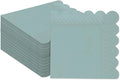 qiqee Still Blue Cocktail Dinner Napkins 5x5inch Disposable Beverage,Wedding, Birthday Party Dessert Wave Paper Napkins(120 Count)