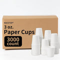 RACETOP 3000 Pack 3 oz Paper Cups for Bathroom, Disposable Mouthwash Cups, Small Paper Cups, for Parties, Picnics, Travel