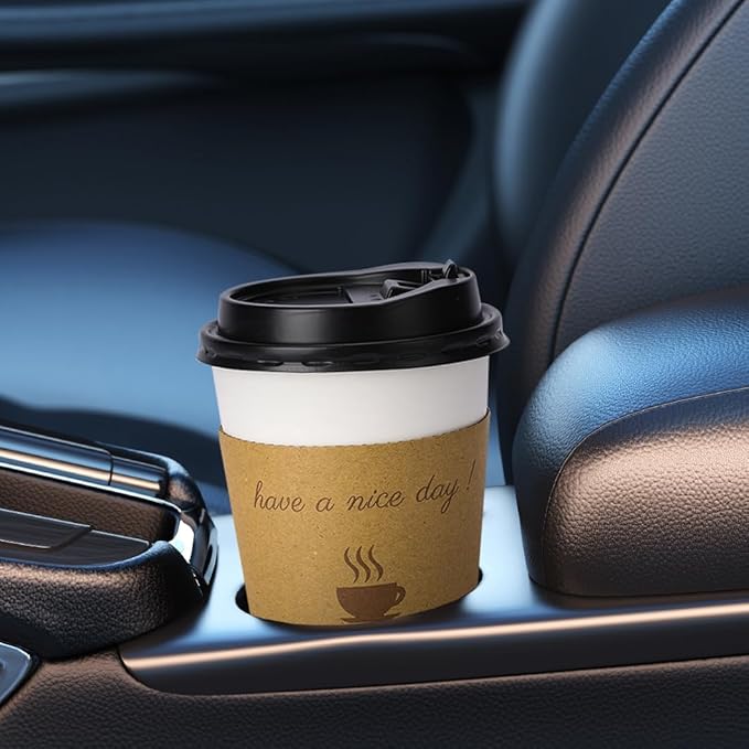 500 pack 12 oz Disposable Coffee Cups with Lids,To Go Coffee Cups for Home, Office, Cafes and Party (White 12oz)