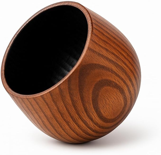 Charred Wooden Bourbon Whiskey Drinking Glasses – Oak Whiskey Tumbler Set of 2 | Bourbon Gifts for Men, Husband, Dad or Brother | Unique Wooden Whiskey Cups (10 oz) | Premium Bourbon Gift Set