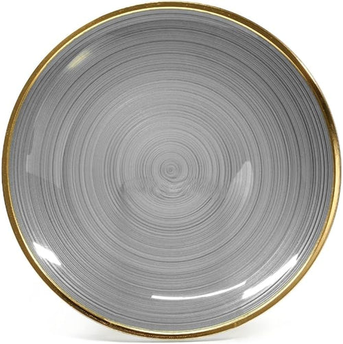 " OCCASIONS " 120 Pieces Pack,(60 Guests) Premium Wedding Party Disposable Plastic Plates Set -60 x 10'' Dinner + 60 x 7'' Salad/Dessert (Belize in Black & Gold)
